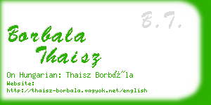 borbala thaisz business card